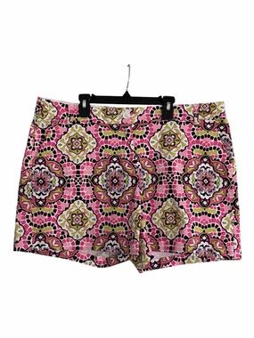 crown & ivy Pink Mosaic Print 4” inseam Shorts size 14